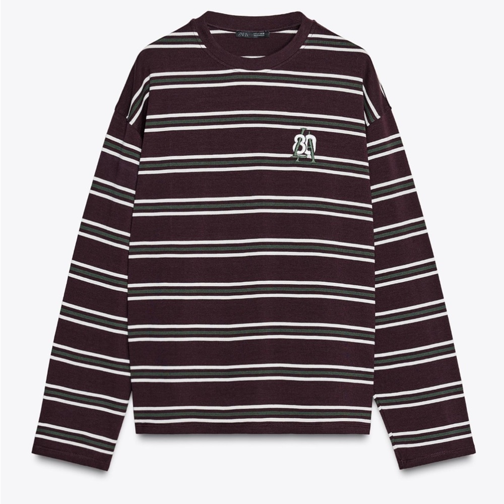 Zara Emroidered Striped Top